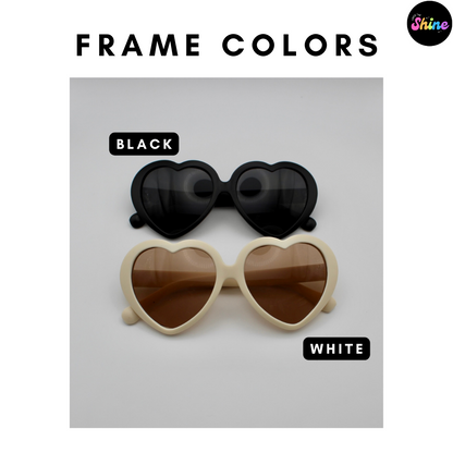 Heart Frame Embellished Sunglasses