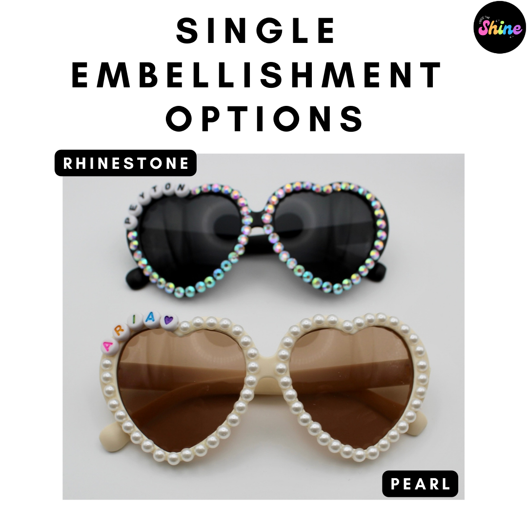 Heart Frame Embellished Sunglasses