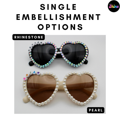 Heart Frame Embellished Sunglasses