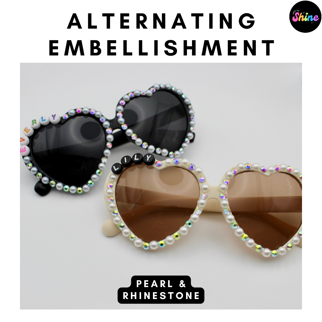 Heart Frame Embellished Sunglasses