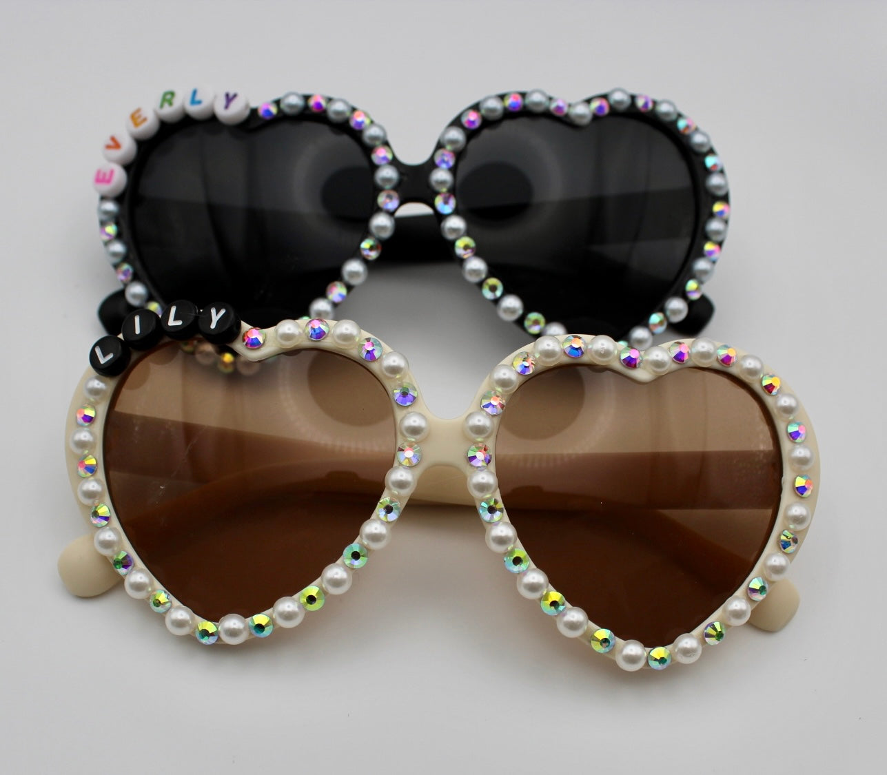 Heart Frame Embellished Sunglasses