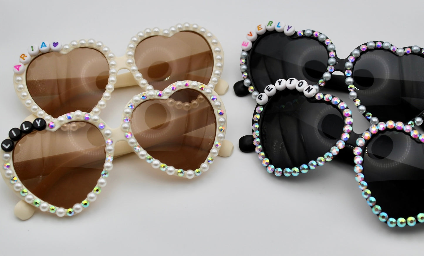 Heart Frame Embellished Sunglasses