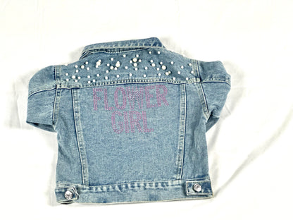 Flower Girl Jean Jacket