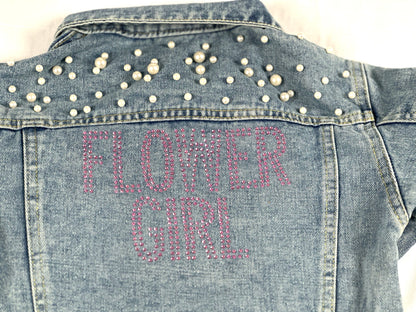 Flower Girl Jean Jacket